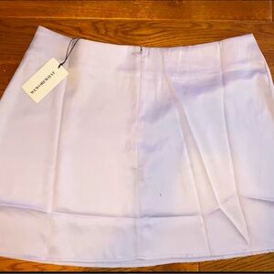 Nwt WeWoreWhat mini slip skirt satin charmeuse heather purple - xl